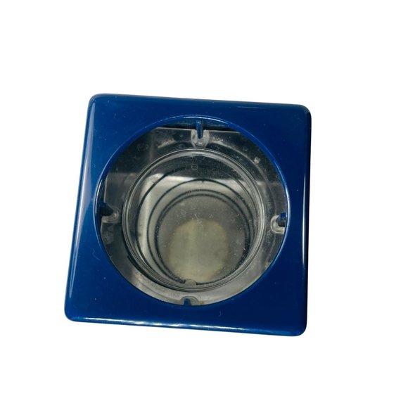Vintage Oxford Lucite Cobalt Blue and Clear Tissue Box & Cup Holder Set - Picture 9 of 14